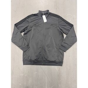 Adidas Men's Essentials 3-Stripes Tricot Track Jacket Big & Tall Sz 2XLT Gray